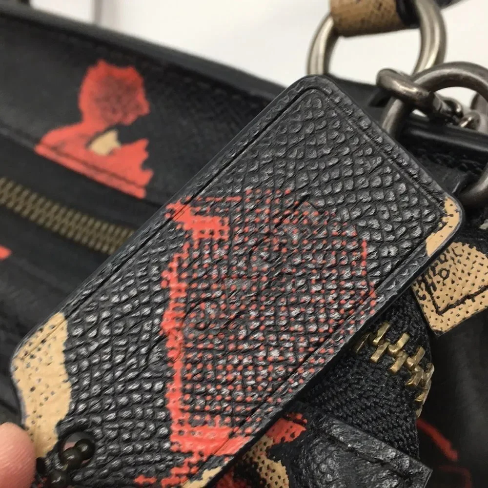 Coach Crosby Mini Carryall Satchel Floral Print Coated Canvas 33856